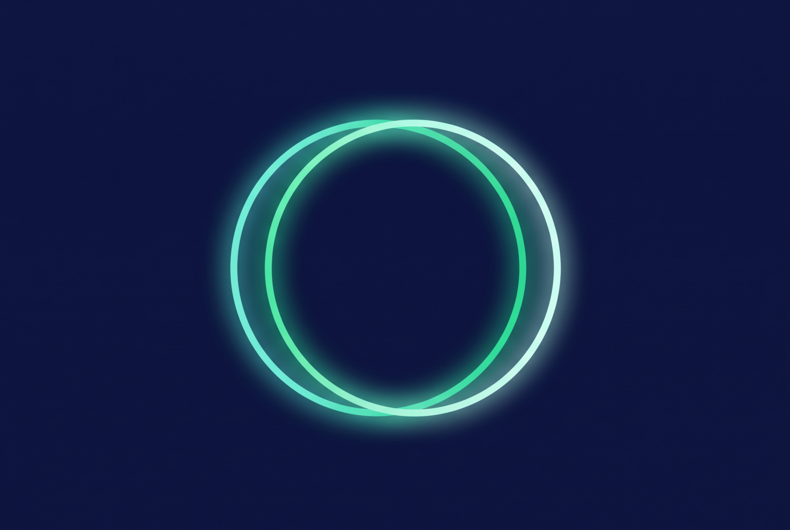 Abstract glowing circular loop graphic in Radiance RLX brand colors, symbolizing the pattern loop