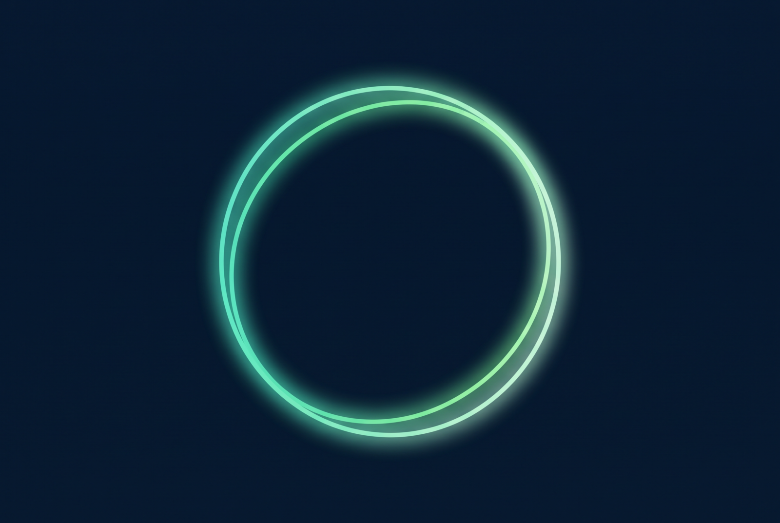 Abstract glowing circular loop graphic in Radiance RLX brand colors, symbolizing the self-sabotage pattern loop